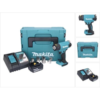 Makita, Heissluftföhn, DHG 181 RG1J Akku Heißluftgebläse 18 V 150 - 550°C + 1x Akku 6,0 Ah + Ladegerät + Makpac Makita, Heissluftföhn, DHG 181 RG1J Akku Heißluftgebläse 18 V 150 - 550°C + 1x Akku 6,0 Ah + Ladegerät + Makpac