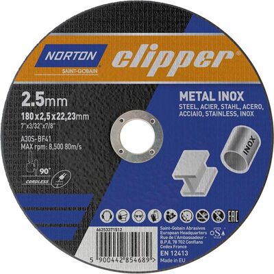 Magni, Sägeblatt, Norton Trennscheibe Metall-Inox A30S-180x2.5x22.23mm Magni, Sägeblatt, Norton Trennscheibe Metall-Inox A30S-180x2.5x22.23mm