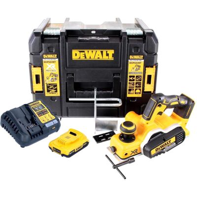 DeWalt, Hobelmaschine, DCP 580 D1 Akku Hobel 18V 82mm + 1x Akku 2,0Ah + Ladegerät + TSTAK DeWalt, Hobelmaschine, DCP 580 D1 Akku Hobel 18V 82mm + 1x Akku 2,0Ah + Ladegerät + TSTAK