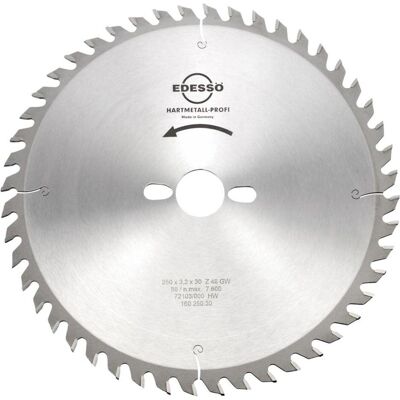Edessö 250mm Silber Kreissägeblatt - Querschnitt & Längsschnitt - 48 Zähne Edessö 250mm Silber Kreissägeblatt - Querschnitt & Längsschnitt - 48 Zähne