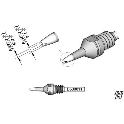 JBC Entlötspitze Serie D530, D530011/0.6 mm, 1.4 mm, Padcleaning (Entlötspitze), Lötgerät Zubehör JBC Entlötspitze Serie D530, D530011/0.6 mm, 1.4 mm, Padcleaning (Entlötspitze), Lötgerät Zubehör