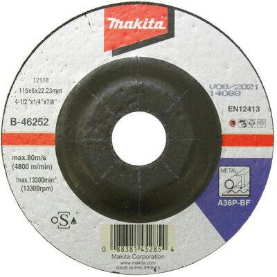 Makita, Schleifmittel, Schruppscheibe 115x6mm Stahl (36) Makita, Schleifmittel, Schruppscheibe 115x6mm Stahl (36)