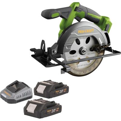 Procraft, Handkreissäge, PCA32-BB Akku Handkreissäge 20 V 165 mm Brushless + 2x Akku 2,0 Ah + Ladegerät Procraft, Handkreissäge, PCA32-BB Akku Handkreissäge 20 V 165 mm Brushless + 2x Akku 2,0 Ah + Ladegerät