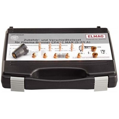 Elmag, Schweissgerät Zubehör, - Zubehör- und Verschleissteileset für PP 2025/M zu Plasma-Brenner CP41C MAR, 5-20 Amp. zu Pow Elmag, Schweissgerät Zubehör, - Zubehör- und Verschleissteileset für PP 2025/M zu Plasma-Brenner CP41C MAR, 5-20 Amp. zu Pow