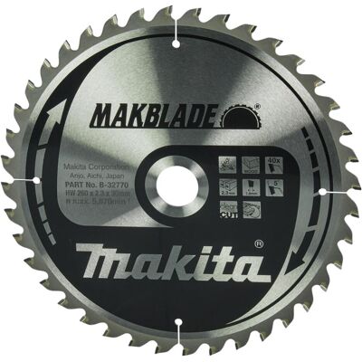 Makita, Sägeblatt, Kreissäge 260x30x 40 Zähne Makita, Sägeblatt, Kreissäge 260x30x 40 Zähne