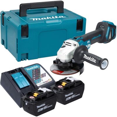 Makita, Winkelschleifer, DGA 511 Z Akku Winkelschleifer 18 V 125 mm Brushless + 2x Akku 9,0 Ah + Ladegerät + Makpac (125 mm) Makita, Winkelschleifer, DGA 511 Z Akku Winkelschleifer 18 V 125 mm Brushless + 2x Akku 9,0 Ah + Ladegerät + Makpac (125 mm)