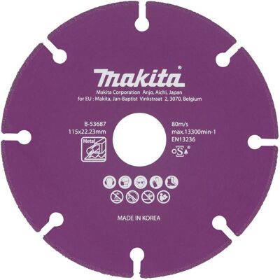 Makita, Sägeblatt, Diamanttrennscheibe für Winkelschleifer 115/22,23 Makita, Sägeblatt, Diamanttrennscheibe für Winkelschleifer 115/22,23