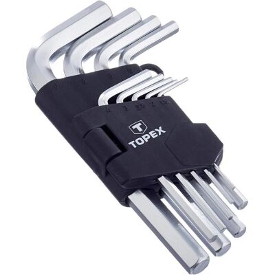 Topex, Sechskantschlüssel, Rinkinys Inbusschlüssel Typ L 1,5-10 mm 9 Stk. (35D955) Topex, Sechskantschlüssel, Rinkinys Inbusschlüssel Typ L 1,5-10 mm 9 Stk. (35D955)
