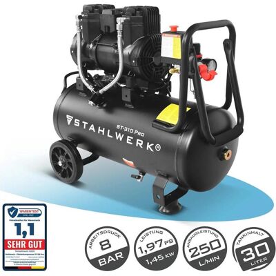 Stahlwerk, Kompressor, Kompressor 8 bar 30 L 1,97 PS 1,45 kW 250 l/min Druckluftkompressor (30 l, 8 Bar) Stahlwerk, Kompressor, Kompressor 8 bar 30 L 1,97 PS 1,45 kW 250 l/min Druckluftkompressor (30 l, 8 Bar)