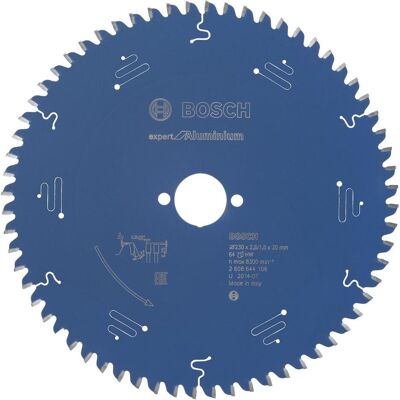Bosch Professional Zubehör, Sägeblatt, Kreissägeblatt Expert for Aluminium, 230 x 30 x 2,8 mm, 64 Bosch Professional Zubehör, Sägeblatt, Kreissägeblatt Expert for Aluminium, 230 x 30 x 2,8 mm, 64