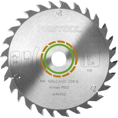 Festool, Sägeblatt, Kreissägeblatt HW 160x2,2x20 W28 Festool, Sägeblatt, Kreissägeblatt HW 160x2,2x20 W28
