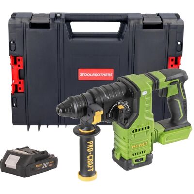 Procraft, Bohrmaschine + Akkuschrauber, PHA30bb Akku Bohrhammer 20 V 2,8 J SDS plus Brushless + 1x Akku 2,0 Ah + RHINO Toolcase - Procraft, Bohrmaschine + Akkuschrauber, PHA30bb Akku Bohrhammer 20 V 2,8 J SDS plus Brushless + 1x Akku 2,0 Ah + RHINO Toolcase -