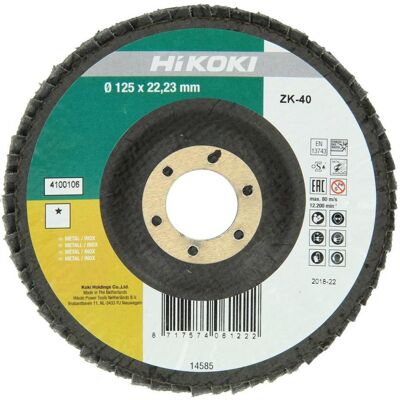 Hikoki, Schleifmittel, Zubehör 4100109 Fächerscheibe 125 mm ZK 120 HSP konkav (120) Hikoki, Schleifmittel, Zubehör 4100109 Fächerscheibe 125 mm ZK 120 HSP konkav (120)