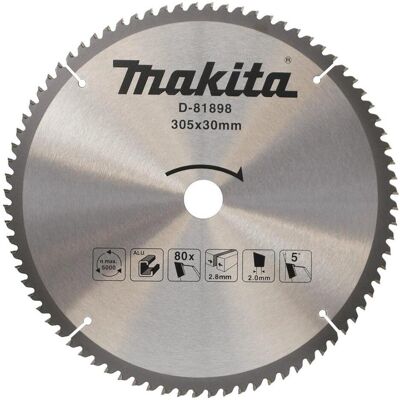 Makita, Sägeblatt, Zubehör D-81898 Aluminium-Kreissägeblatt 350 x 30 mm, 80 Zähne, 5 g Makita, Sägeblatt, Zubehör D-81898 Aluminium-Kreissägeblatt 350 x 30 mm, 80 Zähne, 5 g