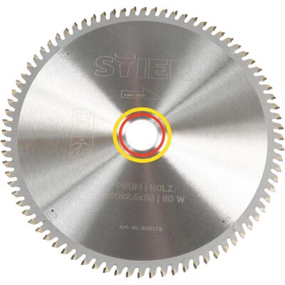 Stier, Sägeblatt, Profi Kreissägeblatt Holz 260x2,5x30 80W -5° neg. Spanwinkel Stier, Sägeblatt, Profi Kreissägeblatt Holz 260x2,5x30 80W -5° neg. Spanwinkel