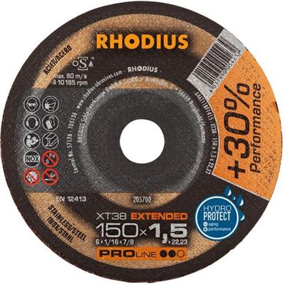 Rhodius PROline XT38 Trennscheibe - 150mm - Stahl/Edelstahl Rhodius PROline XT38 Trennscheibe - 150mm - Stahl/Edelstahl