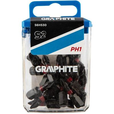 Graphite, Bits, screwdriver bit (Impact bits PH1 x 25 mm, 20 pcs.) Graphite, Bits, screwdriver bit (Impact bits PH1 x 25 mm, 20 pcs.)