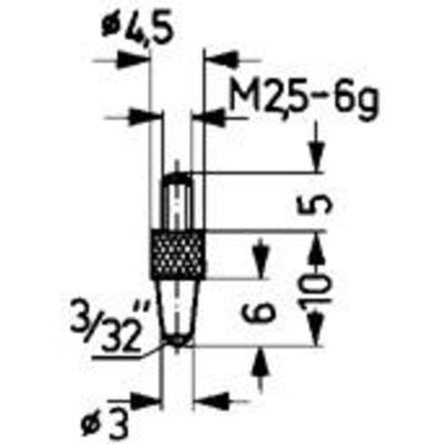 Magni, Messuhr + Messschraube, Käfer Messeinsatz Stahl Typ 21/ 3,0mm Magni, Messuhr + Messschraube, Käfer Messeinsatz Stahl Typ 21/ 3,0mm