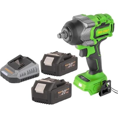 Procraft, Bohrmaschine + Akkuschrauber, PWA36bb Akku Schlagschrauber 20 V 850 Nm 1/2" Brushless + 2x Akku 4,0 Ah + Ladegerät (Schlagschrauber) Procraft, Bohrmaschine + Akkuschrauber, PWA36bb Akku Schlagschrauber 20 V 850 Nm 1/2" Brushless + 2x Akku 4,0 Ah + Ladegerät (Schlagschrauber)