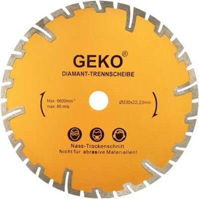 GEKO, Sägeblatt, Diamant-Segmenttrennscheibe 230x8x22,2mm GEKO, Sägeblatt, Diamant-Segmenttrennscheibe 230x8x22,2mm