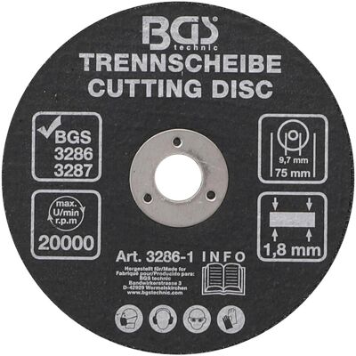 BGS, Sägeblatt, Trennscheibe Ø 75 x 1,8 x 9,7 mm BGS, Sägeblatt, Trennscheibe Ø 75 x 1,8 x 9,7 mm