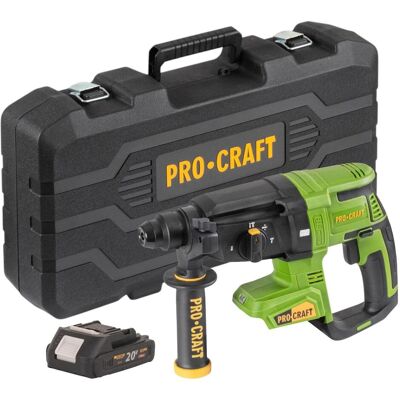 Procraft, Bohrmaschine + Akkuschrauber, PHA40bb-c Akku Bohrhammer 20 V 2,6 J SDS plus Brushless + 1x Akku 2,0 Ah + Koffer - ohne (Bohrhammer) Procraft, Bohrmaschine + Akkuschrauber, PHA40bb-c Akku Bohrhammer 20 V 2,6 J SDS plus Brushless + 1x Akku 2,0 Ah + Koffer - ohne (Bohrhammer)
