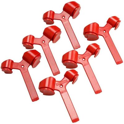 Brady, Zubehör Maschine, Sicherungs-Absperrvorrichtungen, Gross, Polypropylen, Rot, max. Schalterbreite 14.5 mm (6 St Brady, Zubehör Maschine, Sicherungs-Absperrvorrichtungen, Gross, Polypropylen, Rot, max. Schalterbreite 14.5 mm (6 St