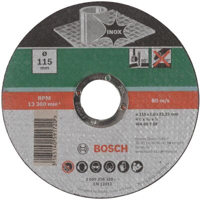 Bosch Zubehör, Sägeblatt, Trennscheibe gerade, Inox D= 115 mm Dicke= 1,0 mm Bosch Zubehör, Sägeblatt, Trennscheibe gerade, Inox D= 115 mm Dicke= 1,0 mm