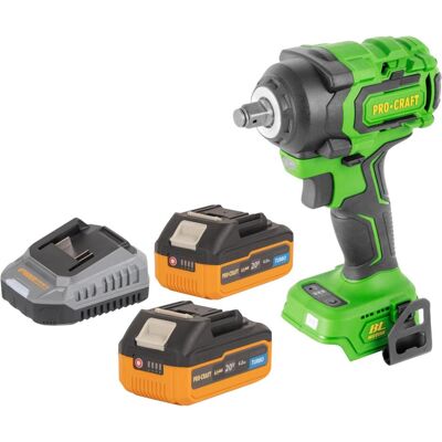 Procraft, Bohrmaschine + Akkuschrauber, PWA18bb Akku Schlagschrauber 20 V 550 Nm 1/2" Brushless + 2x Akku 4,0 Ah + Ladegerät (Schlagschrauber) Procraft, Bohrmaschine + Akkuschrauber, PWA18bb Akku Schlagschrauber 20 V 550 Nm 1/2" Brushless + 2x Akku 4,0 Ah + Ladegerät (Schlagschrauber)