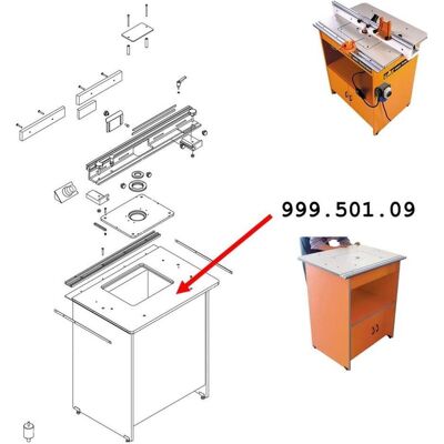 CMT, Zubehör Maschine, 999.501.09 Robuste und solide Arbeitsplatte aus Phenolharz CMT, Zubehör Maschine, 999.501.09 Robuste und solide Arbeitsplatte aus Phenolharz
