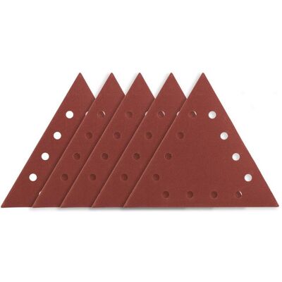 Graphite, Schleifmittel, Klett-Schleifpapier K180, dreieckig mit 12 Löchern, 5Stk. für Schleifmaschine 59G264 (180) Graphite, Schleifmittel, Klett-Schleifpapier K180, dreieckig mit 12 Löchern, 5Stk. für Schleifmaschine 59G264 (180)