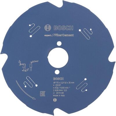 Bosch Professional Zubehör, Sägeblatt, Kreissägeblatt Expert for Fibre Cement, 170 x 30 x 2,2 mm, 4 Bosch Professional Zubehör, Sägeblatt, Kreissägeblatt Expert for Fibre Cement, 170 x 30 x 2,2 mm, 4