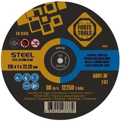 Forte tools, Sägeblatt, CUTTING DISC 125X1.0X22METAL Forte tools, Sägeblatt, CUTTING DISC 125X1.0X22METAL