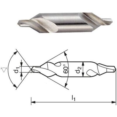 Elmag, Bohrereinsatz, Zentrierbohrer DIN 333 Form A (1,6 mm) Elmag, Bohrereinsatz, Zentrierbohrer DIN 333 Form A (1,6 mm)