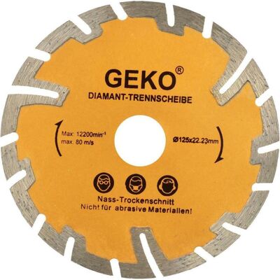 GEKO, Sägeblatt, Diamant-Segmenttrennscheibe, 125x8x22,2mm GEKO, Sägeblatt, Diamant-Segmenttrennscheibe, 125x8x22,2mm