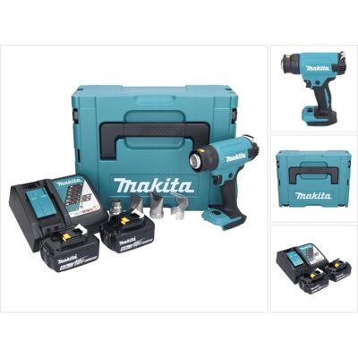Makita, Heissluftföhn, DHG 181 RMJ Akku Heissluftgebläse 18 V 150 - 550°C + 2x Akku 4,0 Ah + Ladegerät + Makpac Makita, Heissluftföhn, DHG 181 RMJ Akku Heissluftgebläse 18 V 150 - 550°C + 2x Akku 4,0 Ah + Ladegerät + Makpac