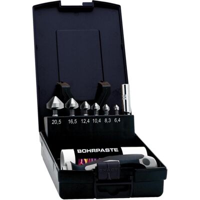 Exact, Bohrereinsatz, Kegelsenker-Set 8teilig 6.3 mm (6,3 mm, 8,3 mm, 10,4 mm, 12,4 mm, 16,5 mm, 20,5 mm) Exact, Bohrereinsatz, Kegelsenker-Set 8teilig 6.3 mm (6,3 mm, 8,3 mm, 10,4 mm, 12,4 mm, 16,5 mm, 20,5 mm)