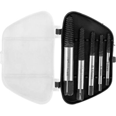 Graphite, Gewindeschneider + Gewindebohrer, Schraubenausdreher für gebrochene Schrauben, 3-19 mm, Satz mit 5 Stück. Graphite, Gewindeschneider + Gewindebohrer, Schraubenausdreher für gebrochene Schrauben, 3-19 mm, Satz mit 5 Stück.