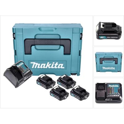 Makita, Werkzeugakku + Ladegerät, Power Source Kit 4x BL 1021 B Akku 12 V max. 2,0 Ah CXT ( 4x 197396-9 ) + DC 10 SB Ladegerät (12 V) Makita, Werkzeugakku + Ladegerät, Power Source Kit 4x BL 1021 B Akku 12 V max. 2,0 Ah CXT ( 4x 197396-9 ) + DC 10 SB Ladegerät (12 V)