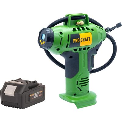 Procraft, Kompressor, LK20 Akku Kompressor 20 V 11 bar + 1x Akku 4,0 Ah - ohne Ladegerät (11 Bar) Procraft, Kompressor, LK20 Akku Kompressor 20 V 11 bar + 1x Akku 4,0 Ah - ohne Ladegerät (11 Bar)