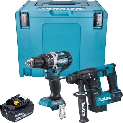 Makita, Bohrmaschine + Akkuschrauber, DLX 2278 T1J Akku Kombo Kit + DHP 484 Schlagbohrschrauber 54 Nm + DHR 171 Bohrhammer 1,2 J + (Bohrhammer, Schlagbohrschrauber) Makita, Bohrmaschine + Akkuschrauber, DLX 2278 T1J Akku Kombo Kit + DHP 484 Schlagbohrschrauber 54 Nm + DHR 171 Bohrhammer 1,2 J + (Bohrhammer, Schlagbohrschrauber)
