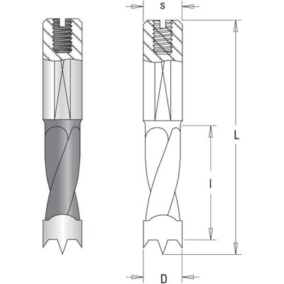 Guhdo D10 L27 L57,5 R Bohrmaschine - Dübelbohrer Guhdo D10 L27 L57,5 R Bohrmaschine - Dübelbohrer