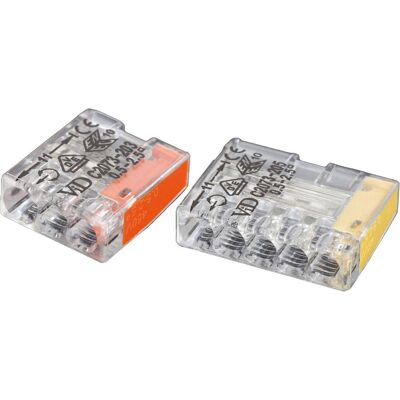 Viola Direkt, Kabelverbindung, Steckklemmen Mikro, 100 Stk., 3 x 0,5 - 2,5 mm², transparent Viola Direkt, Kabelverbindung, Steckklemmen Mikro, 100 Stk., 3 x 0,5 - 2,5 mm², transparent