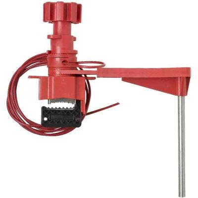 Brady, Zubehör Maschine, Grosse Universal-Ventilabsperrung mit beschichtetem Kabel und Blockierstab (1 Set) Brady, Zubehör Maschine, Grosse Universal-Ventilabsperrung mit beschichtetem Kabel und Blockierstab (1 Set)