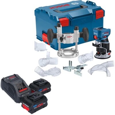 Professional, Fräse, Bosch GKF 18V-8 Professional Akku Kantenfräse 18 V 8,0 mm Brushless + 2x ProCORE Akku 5,5 Ah + (Kantenfräse) Professional, Fräse, Bosch GKF 18V-8 Professional Akku Kantenfräse 18 V 8,0 mm Brushless + 2x ProCORE Akku 5,5 Ah + (Kantenfräse)
