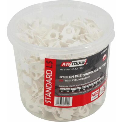 Awtools, Zubehör Sanitärinstallation, SYSTEM POZIOMOWANIA PŁYTEK STANDARD 2,0mm - 7-15mm - KLIPS 400 szt. Awtools, Zubehör Sanitärinstallation, SYSTEM POZIOMOWANIA PŁYTEK STANDARD 2,0mm - 7-15mm - KLIPS 400 szt.