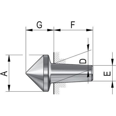 Röhm, Drehmaschine, Auswechselbare Einsätze für mitlaufende Zentrierspitzen, Grösse 106, 90° Röhm, Drehmaschine, Auswechselbare Einsätze für mitlaufende Zentrierspitzen, Grösse 106, 90°