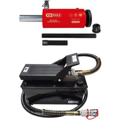 KS Tools, Zubehör Druckluftwerkzeug, Hydraulik-Einheit 32t, mit Luft-Hydraulik-Pumpe, 9-tlg KS Tools, Zubehör Druckluftwerkzeug, Hydraulik-Einheit 32t, mit Luft-Hydraulik-Pumpe, 9-tlg