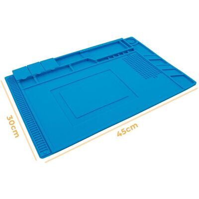 Berrybase Silikon Lötmatte, 450x300mm, mit Werkzeughalterung, Lötgerät Zubehör, Mehrfarbig Berrybase Silikon Lötmatte, 450x300mm, mit Werkzeughalterung, Lötgerät Zubehör, Mehrfarbig