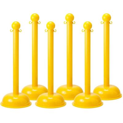 Brady, Absperrung, B-900, Bradylink-Sperrpfosten (incl. Fuss u. Kopf), Gelb (6er Set) Brady, Absperrung, B-900, Bradylink-Sperrpfosten (incl. Fuss u. Kopf), Gelb (6er Set)